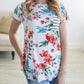 Floral Pockets Comfy Round Neck Short Sleeve Maternity T-Shirt