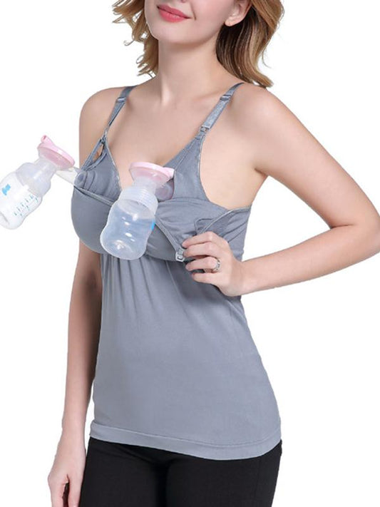 Solid Color Maternity and Lactant Women Nursing Vest