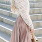 Seindeal Pleated A-Line Elegant Bohemian Skirt Long Party Pleated Skirt Maxi Skirt Beach Skirt