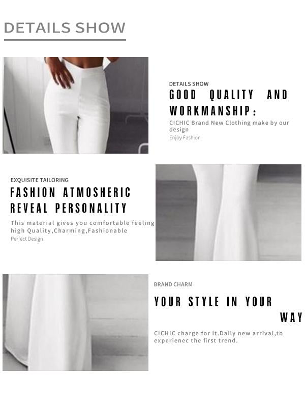 White High Waist Bell Bottom Flare Sweatpants Fitness Solid Pants Elastic Soft 2020 Spring Summer Ladies Bell Bottom Pants