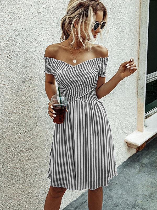 Seindeal Mini Dress Cocktail Dress Summer Off Shoulder Sweet Ladies Fashion