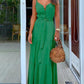 Button belt v-neck spaghetti straps women maxi dress beach dress