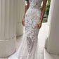 Lace Bandeau Fishtail Boat Neck Sleeveless Women Maxi Dresses Evening Dress Lace Dress