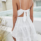 Patchwork Lace Backless V-Neck Spaghetti Straps A-Line Mini Dress Women's Fashion Summer Dress