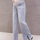 Wide Leg Silt Stretch Bottoms Maternity Long Jeans