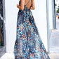 Halter Neck Off Shoulder Cross Back Bohemian Maternity Maxi Dress