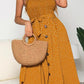 Polka Dot Print Belt Buttons Maternity For Babyshower Beach Adjust Waist Cute Midi Dress