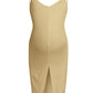 Bodycon Slit Spaghetti Strap Maternity For Babyshower Fashion Midi Dress
