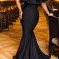 Ruffle Off Shoulder Maternity For Babyshower Mermaid Prom Elegant Maxi Dress