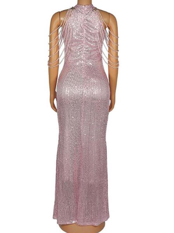 Sequin Pearl Bodycon Maternity For Babyshower Off Shoulder Sparkly Mermaid Elegant Maxi Dress