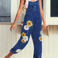 Sunflower Shoulder-Strap Pockets Sleeveless Maternity Jumpsuit