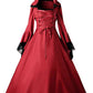 Seindeal Women's Gothic Victorian Witch Vampire Renaissance Long Maternity Halloween Dress Cosplay Hooded Costume for Evening Party