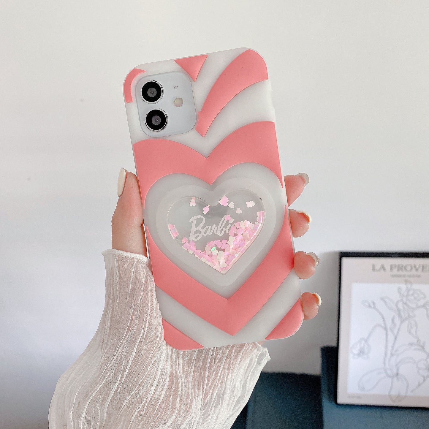 Silicone Phone Case with Heart Barbie Design - Love Soft Phone Cover