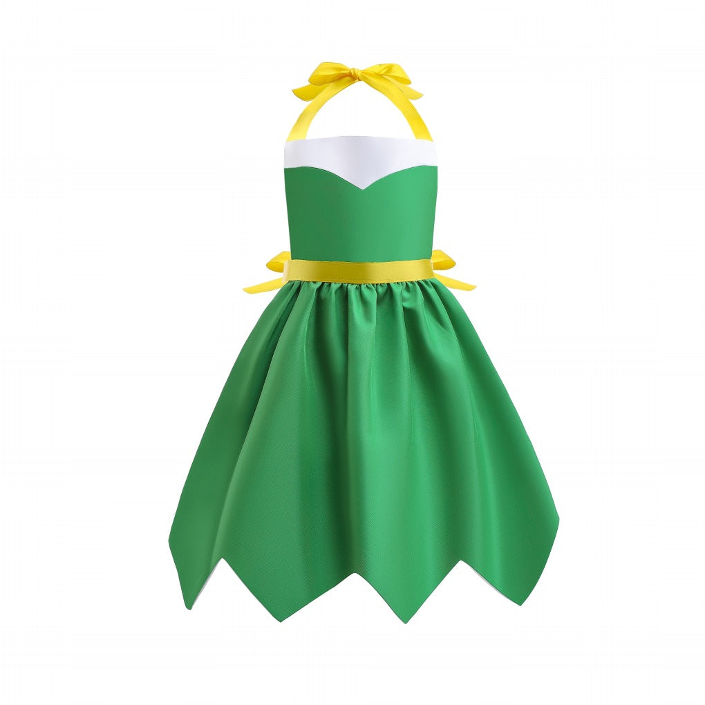 Children's Smock Princess Style Apron Hanging Neck Parent-Child Outfit