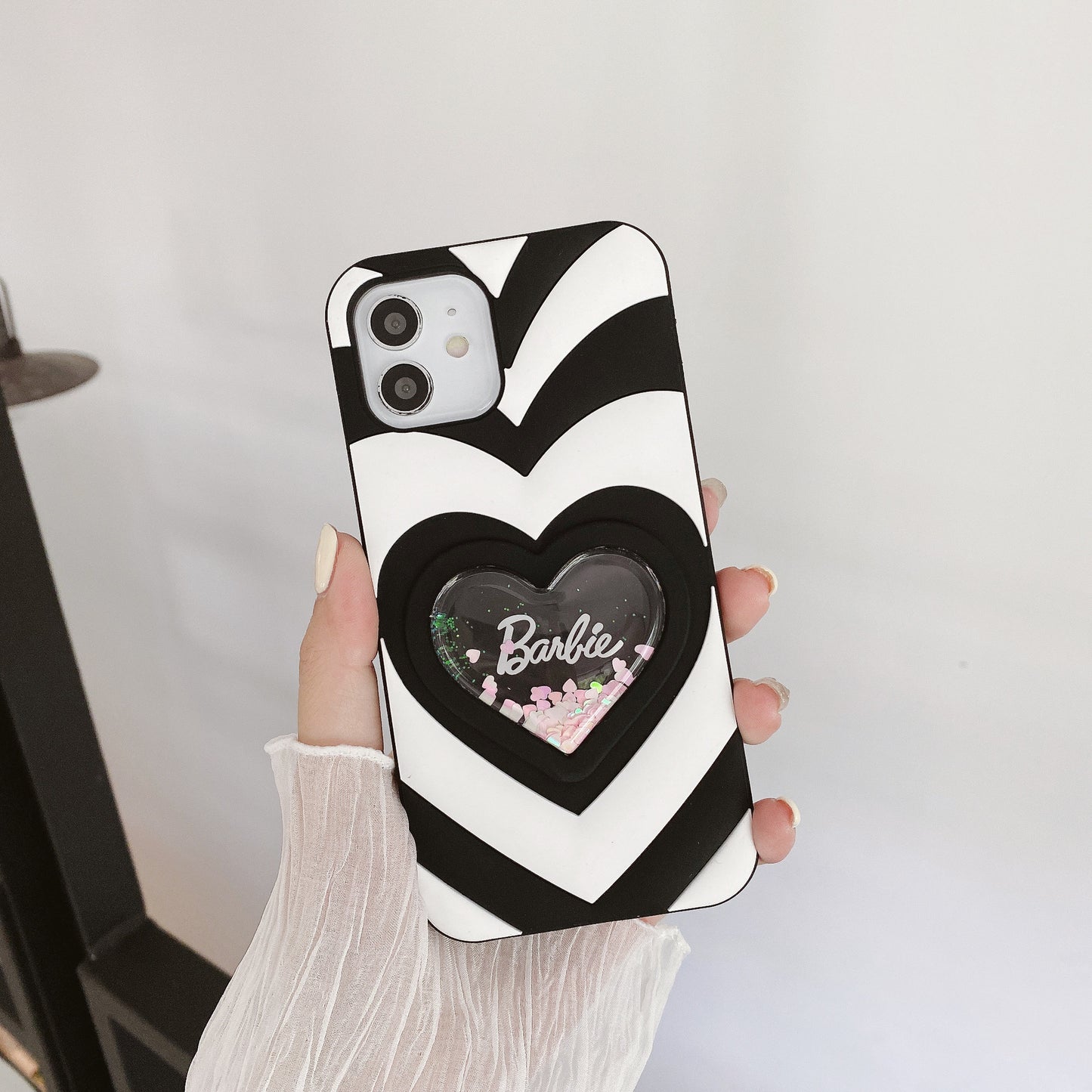 Silicone Phone Case with Heart Barbie Design - Love Soft Phone Cover