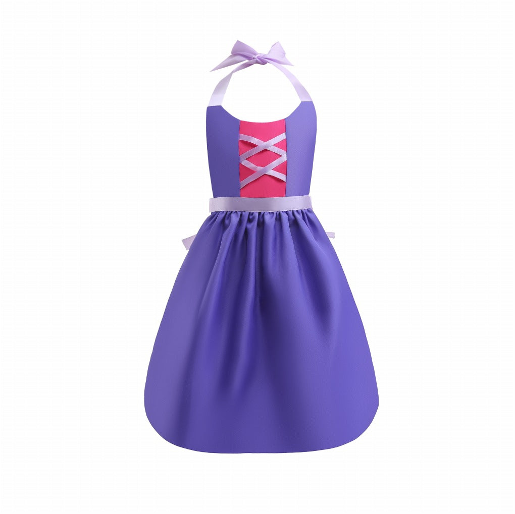 Children's Smock Princess Style Apron Hanging Neck Parent-Child Outfit