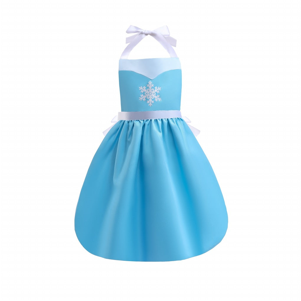 Children's Smock Princess Style Apron Hanging Neck Parent-Child Outfit