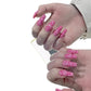 Handcrafted Y2K Euro-American Sexy Girl UV Gel Nails - Finished Products, Detachable Stickers Barbie Pink Blush