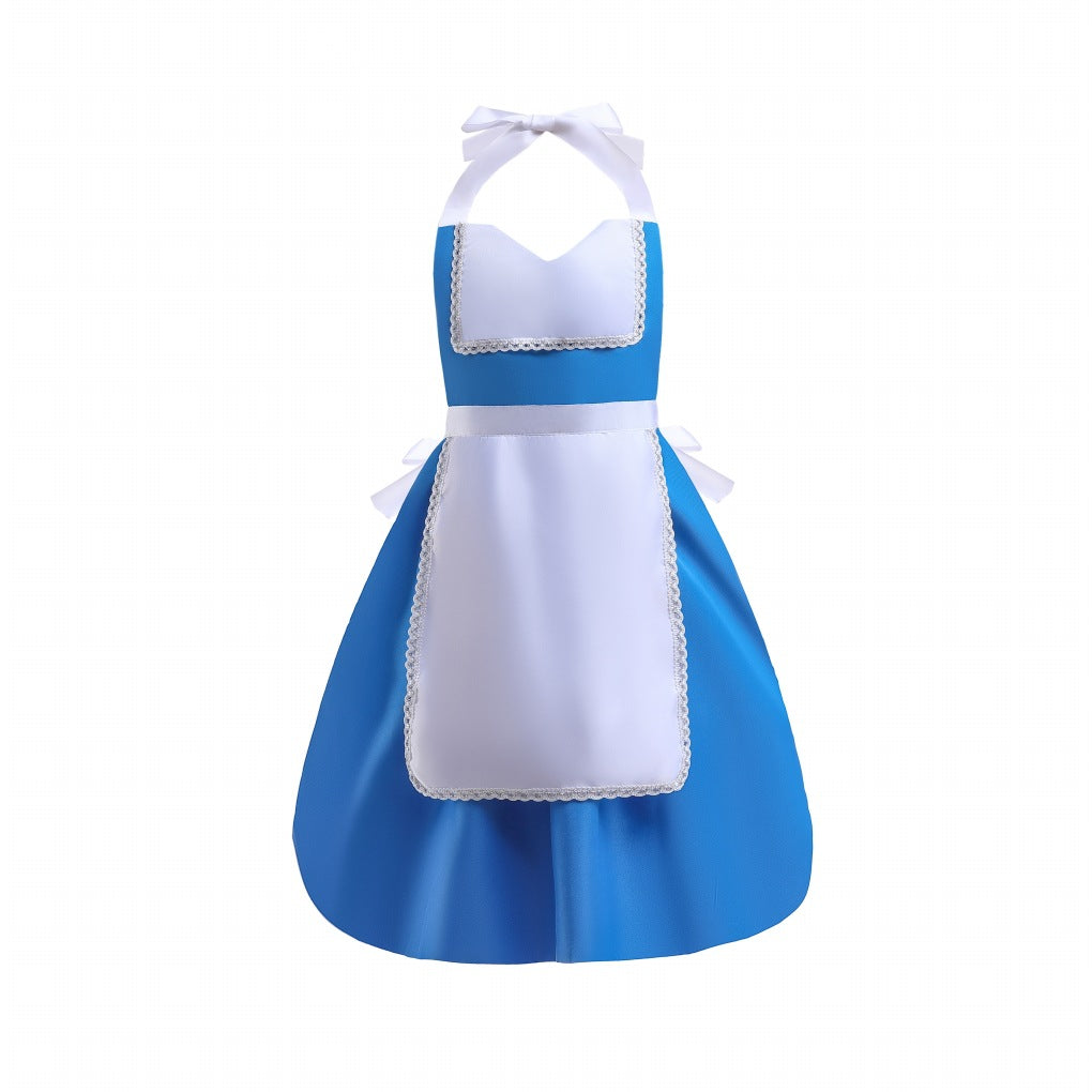 Children's Smock Princess Style Apron Hanging Neck Parent-Child Outfit