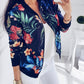 Flowers Colorful Zipper Casual Blouson Bomber Jacket Aviator Jacket Short Women Fashion