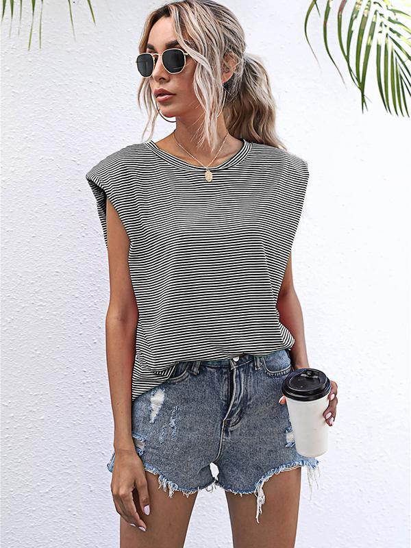 Seindeal T-shirt women tops solid color summer sleeveless