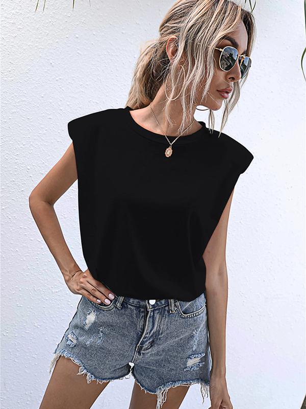 Seindeal T-shirt women tops solid color summer sleeveless