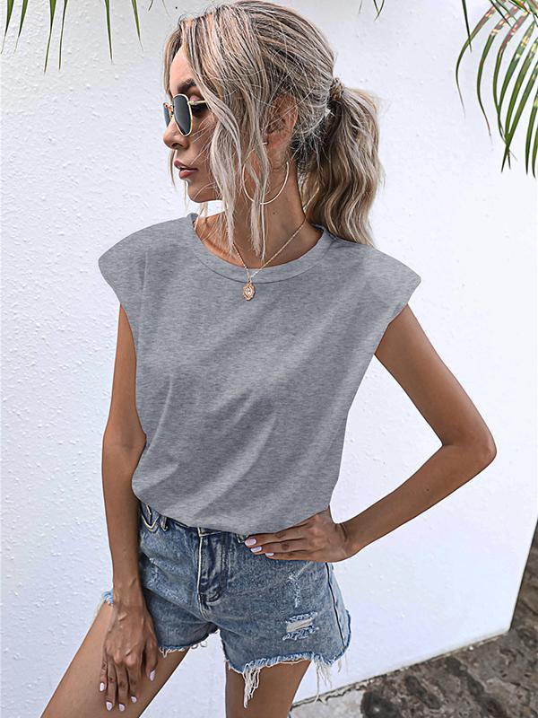 Seindeal T-shirt women tops solid color summer sleeveless