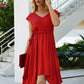 Seindeal Midi dress, summer dress, beach dress, drawstring irregular