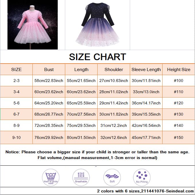 Toddler Girls Rainbow Pageant Dresses Long Sleeve  Sparkly Tutu Princess Gown for Birthday Christmas Wedding Party 2-10Years