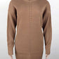 Cut Out Long Sleeve Oversized Crochet Maternity Sweater Mini Dress