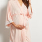 Seindeal Lace Nursing Nightdress Long Sleeve Maternity Pajama Kimono Sleepwear Dress