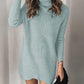 Cut Out Long Sleeve Oversized Crochet Maternity Sweater Mini Dress