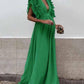 Seindeal Cascading Ruffle Comfy V-neck Going out Maxi Sexy Maternity Evening Dress