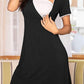 Seindeal Lace Draped V-neck Short Sleeve Mini Maternity Nursing Pajama Dress