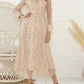 Patchwork Sequin Tassel Banquet Party Maternity Maxi Dress