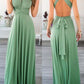 Sage Green Backless Lace Up Elegant Vacation Maxi Dress Party Dress Evening Dress for Wedding Guest