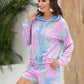 Seindeal Pajama Sets Sweatshirt Tie Dye Drawstring Pants Short Women Fashion