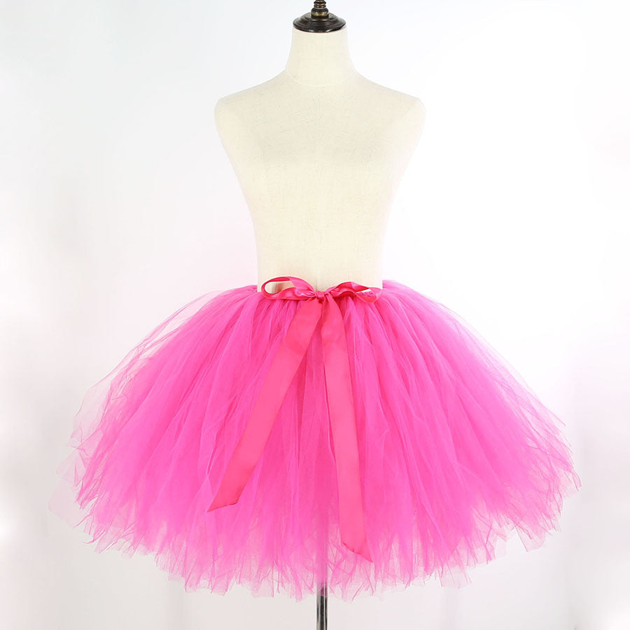 Seindeal Patchwork Grenadine Pleated Fluffy Puffy Tulle Long Tutu Skirt for Maternity Photoshoot