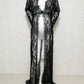 Lace Sheer Front Slit Maternity For Babyshower Maxi Dress