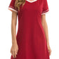 Patchwork Round Neck Short Sleeve Maternity Pajamas Casual Mini Dress