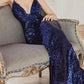 Seindeal Sequin Spaghetti Strap Bodycon Mermaid Maternity Photoshoot Dress Maxi Halloween