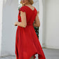 Seindeal Midi dress, summer dress, beach dress, drawstring irregular