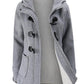 Solid Pockets Buttons Hooded Long Sleeve Plus Size Maternity Padded Coat