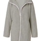 Loose Zipper Turndown Collar Maternity Teddy Coat