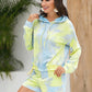 Seindeal Pajama Sets Sweatshirt Tie Dye Drawstring Pants Short Women Fashion
