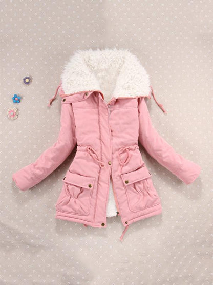 Seindeal Pockets Loose Drawstring Pockets Maternity Padded Coat for Women