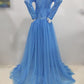 Off Shoulder Bodyocn Long Sleeve Tulle Tutu Babyshower Maternity Maxi Dress