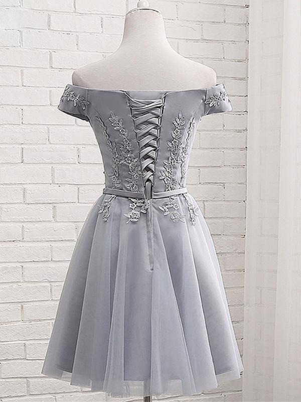 Seindeal Lace Up Off Shoulder Tutu Elegant Maid of Honor Mini Dress Party Dresses Tull Dress Women Fashion