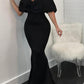 Off Shoulder Bodycon Mermaid Maternity Maxi Dress