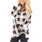 Seindeal Buffalo Plaid Christmas V-Neck Long Sleeve Maternity Pullover Sweatshirt